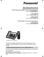 Panasonic KX-TG6071 Operating Instructions Manual предпросмотр