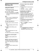 Предварительный просмотр 15 страницы Panasonic KX-TG6071 Operating Instructions Manual