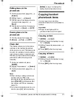 Предварительный просмотр 21 страницы Panasonic KX-TG6071 Operating Instructions Manual