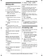 Предварительный просмотр 17 страницы Panasonic KX-TG6312 Operating Instructions Manual