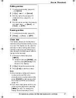 Предварительный просмотр 21 страницы Panasonic KX-TG6312 Operating Instructions Manual