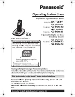 Panasonic KX-TG6411 Operating Instructions Manual предпросмотр