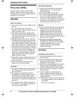 Preview for 6 page of Panasonic KX-TG643 Operating Instructions Manual