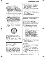 Preview for 7 page of Panasonic KX-TG643 Operating Instructions Manual