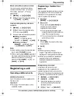 Preview for 27 page of Panasonic KX-TG643 Operating Instructions Manual