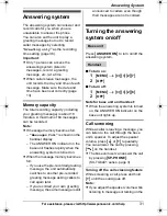 Preview for 31 page of Panasonic KX-TG643 Operating Instructions Manual