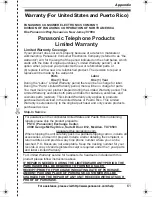 Preview for 61 page of Panasonic KX-TG643 Operating Instructions Manual