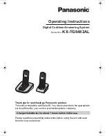 Panasonic KX-TG6482AL Operating Instructions Manual preview