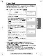 Предварительный просмотр 47 страницы Panasonic KX-TG6500 Operating Instructions Manual