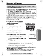 Предварительный просмотр 73 страницы Panasonic KX-TG6500 Operating Instructions Manual