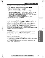 Предварительный просмотр 75 страницы Panasonic KX-TG6500 Operating Instructions Manual