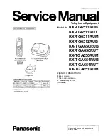 Предварительный просмотр 1 страницы Panasonic KX-TG6511RUB Service Manual