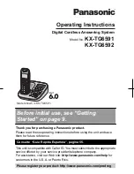 Panasonic KX-TG6591 Operating Instructions Manual preview