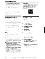 Предварительный просмотр 8 страницы Panasonic KX-TG6592T Operating Instructions Manual