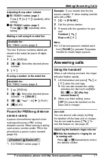 Предварительный просмотр 17 страницы Panasonic KX-TG6631 Operating Instructions Manual