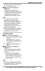 Предварительный просмотр 21 страницы Panasonic KX-TG6631 Operating Instructions Manual