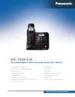 Panasonic KX-TG6641B Specifications предпросмотр