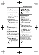 Предварительный просмотр 15 страницы Panasonic KX-TG6642C Operating Instructions Manual