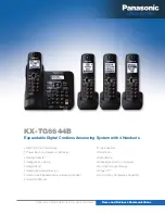 Предварительный просмотр 1 страницы Panasonic KX-TG6644B Specifications