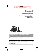 Предварительный просмотр 1 страницы Panasonic KX-TG6671 Operating Instructions Manual