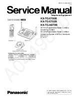 Предварительный просмотр 1 страницы Panasonic KX-TG6700B - Cordless Phone - Operation Service Manual