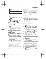 Предварительный просмотр 27 страницы Panasonic KX-TG6711BX Operating Instructions Manual