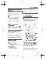 Предварительный просмотр 39 страницы Panasonic KX-TG6711BX Operating Instructions Manual