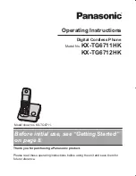 Preview for 1 page of Panasonic KX-TG6711HK Operating Instructions Manual