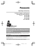 Preview for 1 page of Panasonic KX-TG674SK Operating Instructions Manual