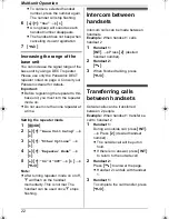 Preview for 22 page of Panasonic KX-TG7200HK Operating Instructions Manual