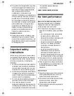 Preview for 7 page of Panasonic KX-TG7341NZ Operating Instructions Manual