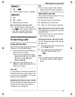 Preview for 17 page of Panasonic KX-TG7341NZ Operating Instructions Manual