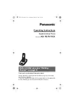 Preview for 1 page of Panasonic KX-TG7511CX Operating Instructions Manual