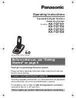 Предварительный просмотр 1 страницы Panasonic KX-TG7534B Operating Instructions Manual