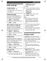 Предварительный просмотр 13 страницы Panasonic KX-TG7534B Operating Instructions Manual