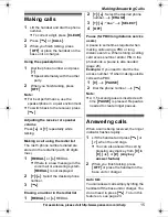 Предварительный просмотр 15 страницы Panasonic KX-TG7534B Operating Instructions Manual