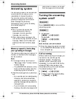 Preview for 32 page of Panasonic KX-TG7534B Operating Instructions Manual