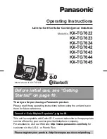 Panasonic KX-TG7622, KX-TG7623, KX-TG762 Operating Instructions Manual предпросмотр