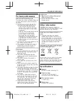 Preview for 7 page of Panasonic KX-TG7652AZ Operating Instructions Manual