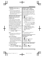 Preview for 43 page of Panasonic KX-TG7652AZ Operating Instructions Manual