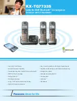 Preview for 1 page of Panasonic KX-TG7733S Brochure & Specs