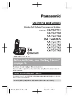 Preview for 1 page of Panasonic KX-TG7733S Operating Instructions Manual