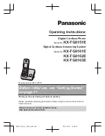 Preview for 1 page of Panasonic KX-TG8151E Operating Instructions Manual