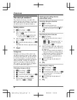 Предварительный просмотр 22 страницы Panasonic KX-TG8151FX Operating Instructions Manual