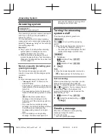 Предварительный просмотр 42 страницы Panasonic KX-TG8151FX Operating Instructions Manual