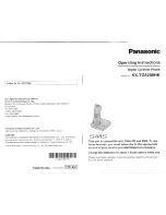 Preview for 1 page of Panasonic KX-TG8200HK Operating Instructions Manual