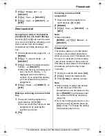 Предварительный просмотр 21 страницы Panasonic KX-TG8231 Operating Instructions Manual