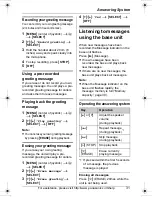 Предварительный просмотр 31 страницы Panasonic KX-TG8231 Operating Instructions Manual