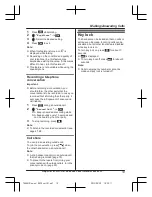 Предварительный просмотр 19 страницы Panasonic KX-TG8561 Series Operating Instructions Manual