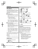 Предварительный просмотр 20 страницы Panasonic KX-TG8561 Series Operating Instructions Manual